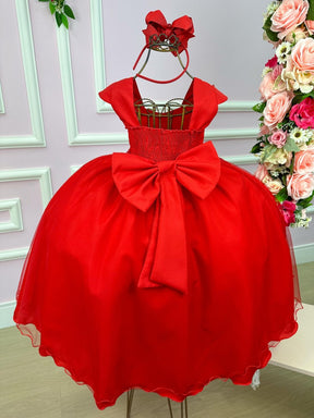 Vestido Giovanella/Giovanela Longo Valentina Vermelho - Leveza e Elegância para Meninas | Bebeloo Kids