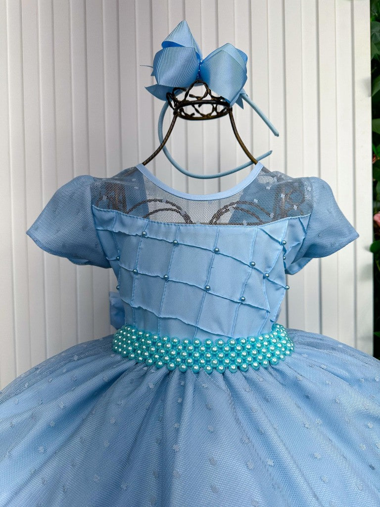 Vestido Giovanella/Giovanela Sonia Longo Azul Bebe - Leveza e Elegância para Meninas | Bebeloo Kids