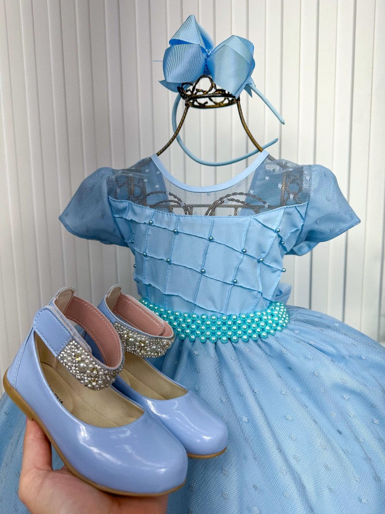 Vestido Giovanella/Giovanela Sonia Longo Azul Bebe - Leveza e Elegância para Meninas | Bebeloo Kids