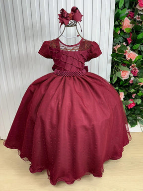 Vestido Giovanella/Giovanela Sonia Longo Marsala - Leveza e Elegância para Meninas | Bebeloo Kids