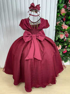 Vestido Giovanella/Giovanela Sonia Longo Marsala - Leveza e Elegância para Meninas | Bebeloo Kids