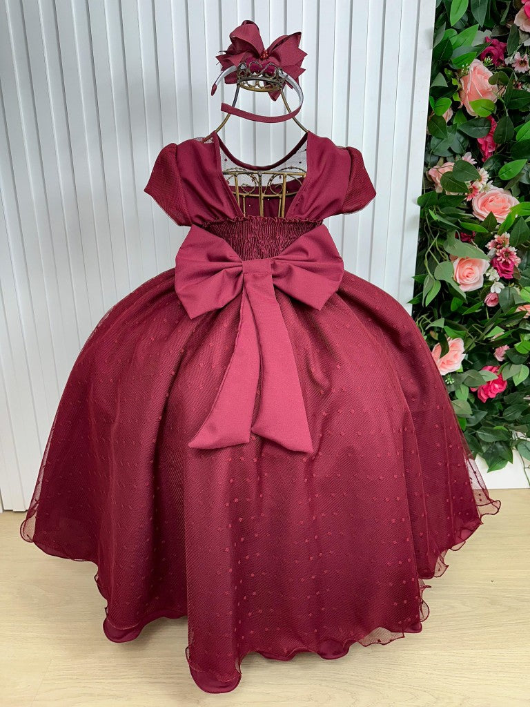 Vestido Giovanella/Giovanela Sonia Longo Marsala - Leveza e Elegância para Meninas | Bebeloo Kids