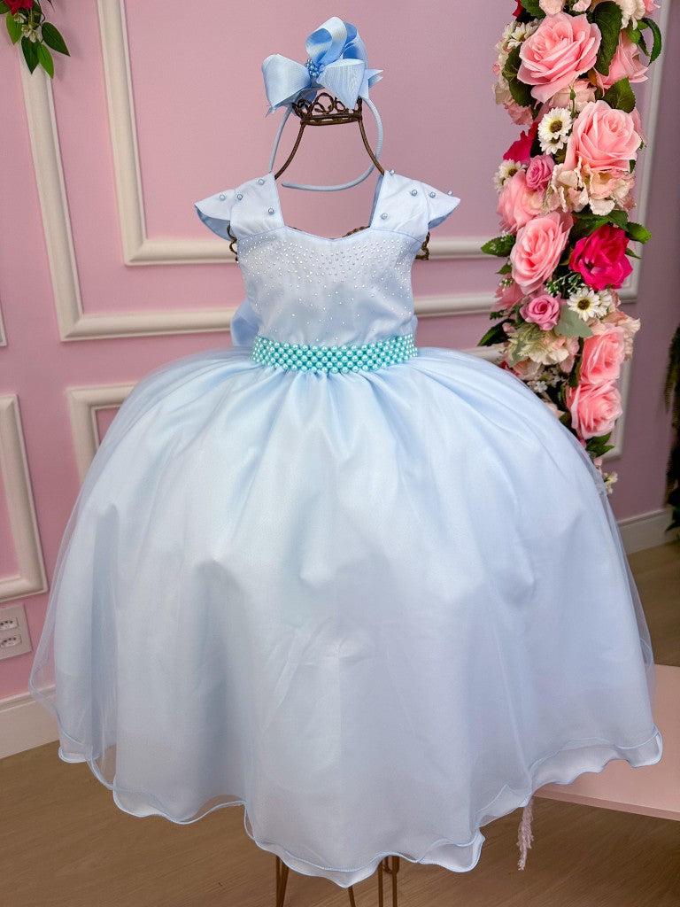 Vestido Giovanella/Giovanela Longo Valentina Azul Bebe - Leveza e Elegância para Meninas | Bebeloo Kids