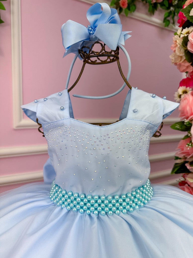Vestido Giovanella/Giovanela Longo Valentina Azul Bebe - Leveza e Elegância para Meninas | Bebeloo Kids