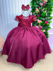 Vestido Giovanella/Giovanela Mariza Longo Marsala - Leveza e Elegância para Meninas | Bebeloo Kids