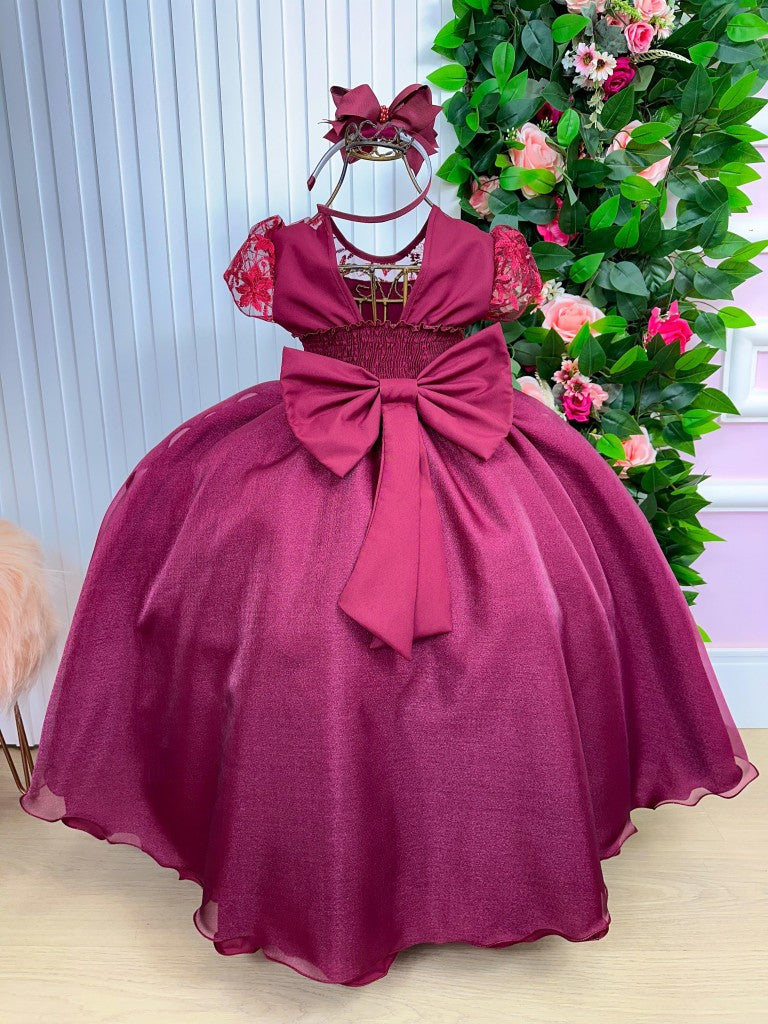 Vestido Giovanella/Giovanela Mariza Longo Marsala - Leveza e Elegância para Meninas | Bebeloo Kids