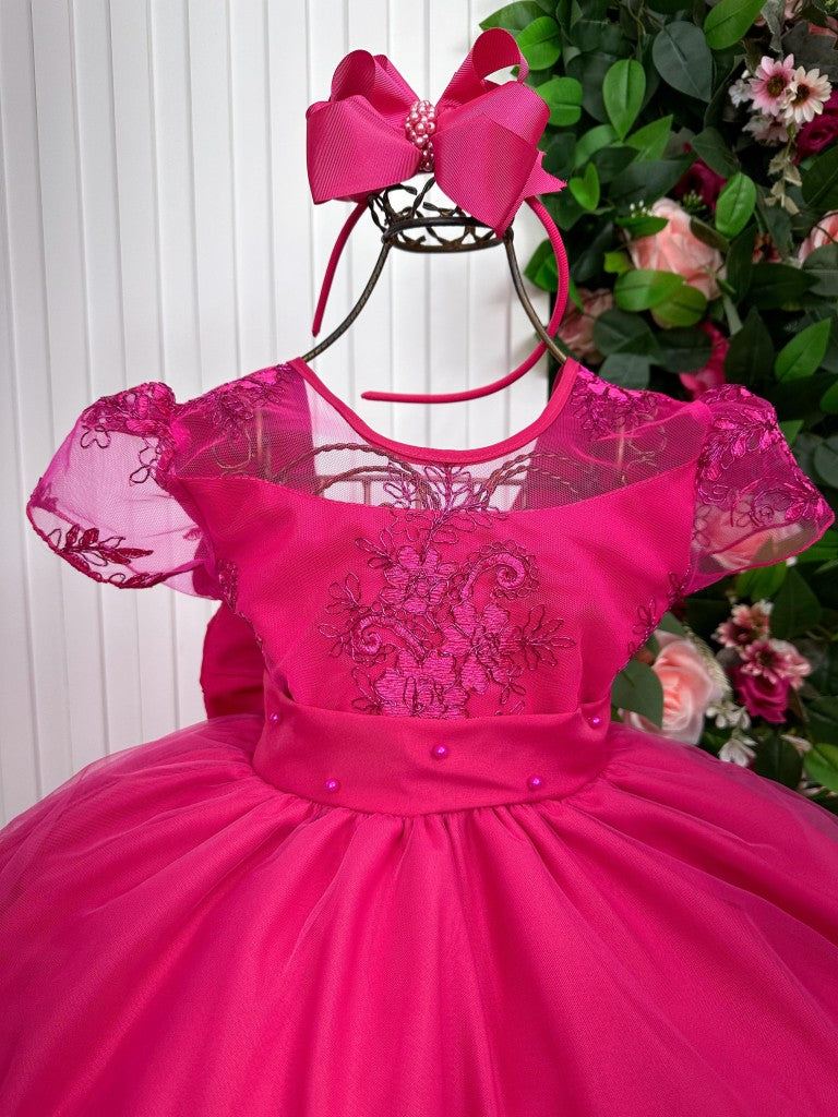 Vestido Giovanella/Giovanela Mariza Longo Pink - Leveza e Elegância para Meninas | Bebeloo Kids