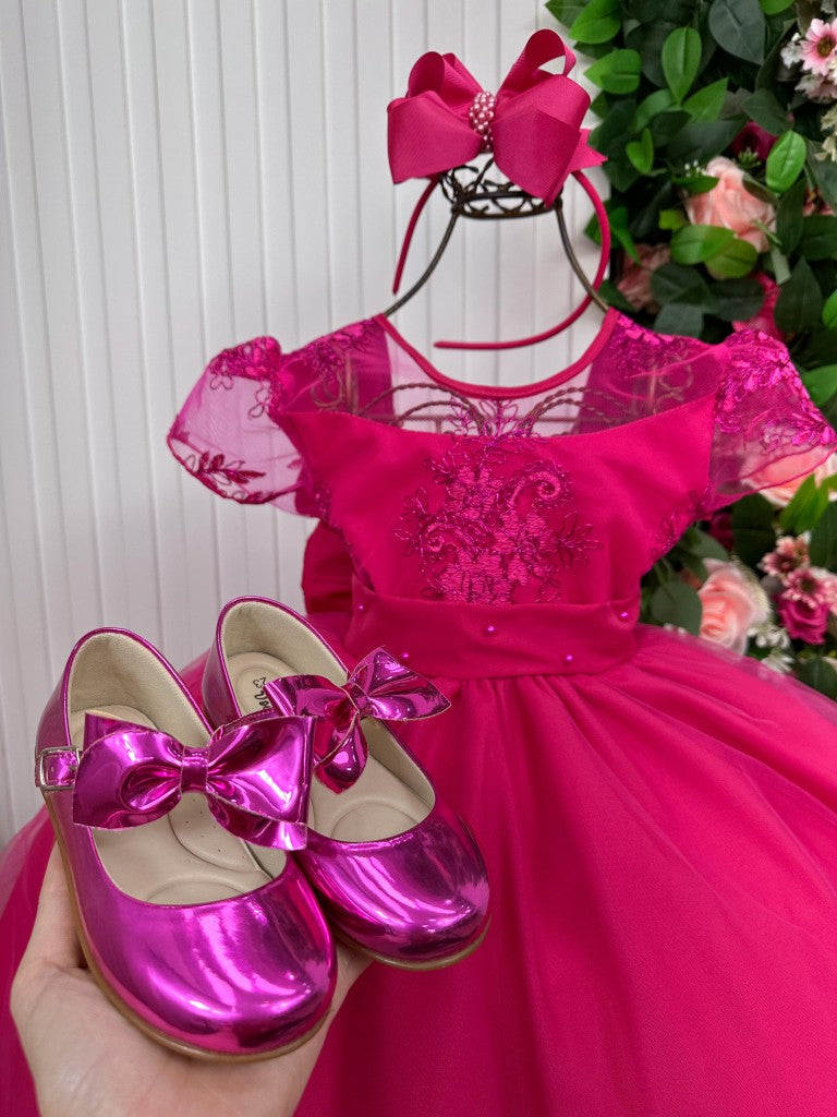 Vestido Giovanella/Giovanela Mariza Longo Pink - Leveza e Elegância para Meninas | Bebeloo Kids
