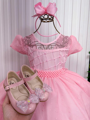 Vestido Giovanella/Giovanela Sonia Longo Rosa Bebe - Leveza e Elegância para Meninas | Bebeloo Kids