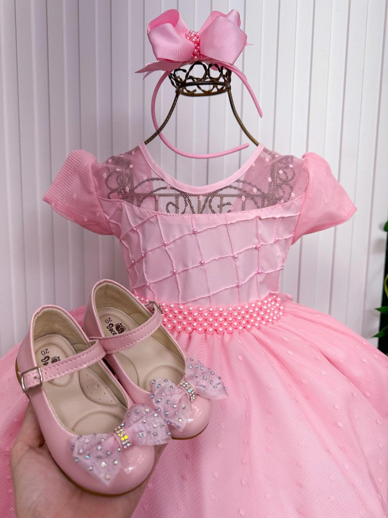 Vestido Giovanella/Giovanela Sonia Longo Rosa Bebe - Leveza e Elegância para Meninas | Bebeloo Kids