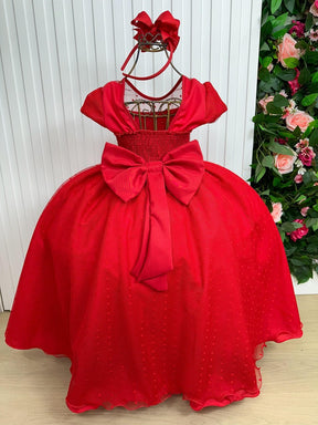 Vestido Giovanella/Giovanela Sonia Longo Vermelho - Leveza e Elegância para Meninas | Bebeloo Kids