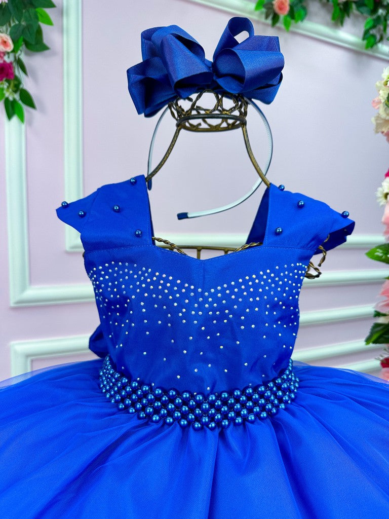 Vestido Giovanella/Giovanela Longo Valentina Azul Royal - Leveza e Elegância para Meninas | Bebeloo Kids