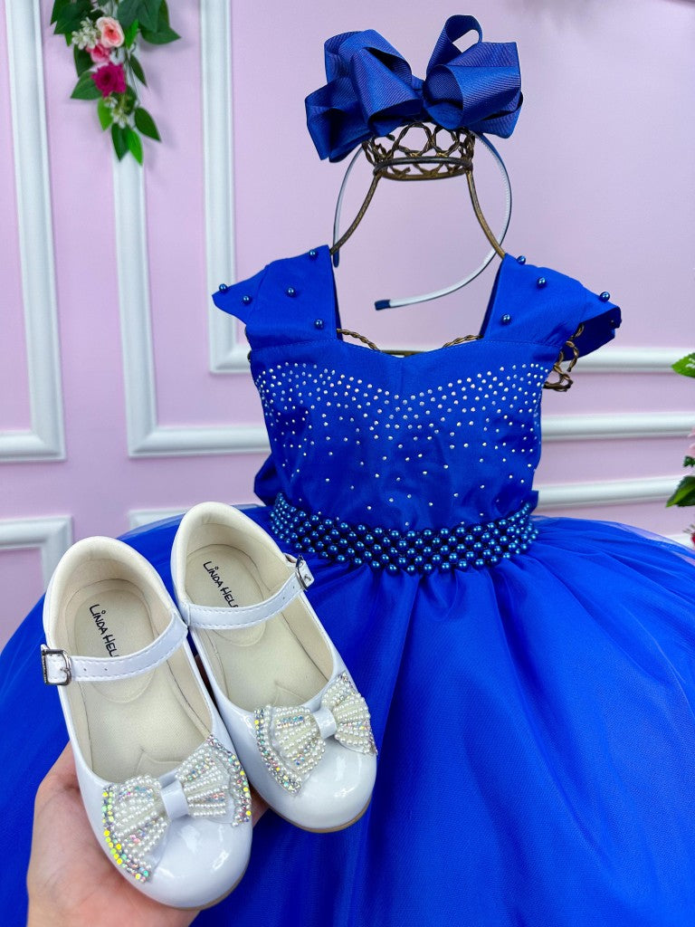 Vestido Giovanella/Giovanela Longo Valentina Azul Royal - Leveza e Elegância para Meninas | Bebeloo Kids