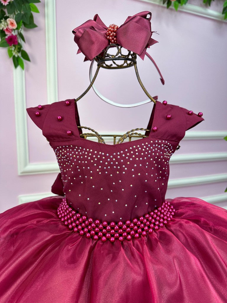 Vestido Giovanella/Giovanela Longo Valentina Marsala - Leveza e Elegância para Meninas | Bebeloo Kids