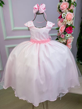 Vestido Giovanella/Giovanela Longo Valentina Rosa Bebe - Leveza e Elegância para Meninas | Bebeloo Kids