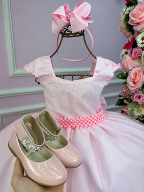 Vestido Giovanella/Giovanela Longo Valentina Rosa Bebe - Leveza e Elegância para Meninas | Bebeloo Kids