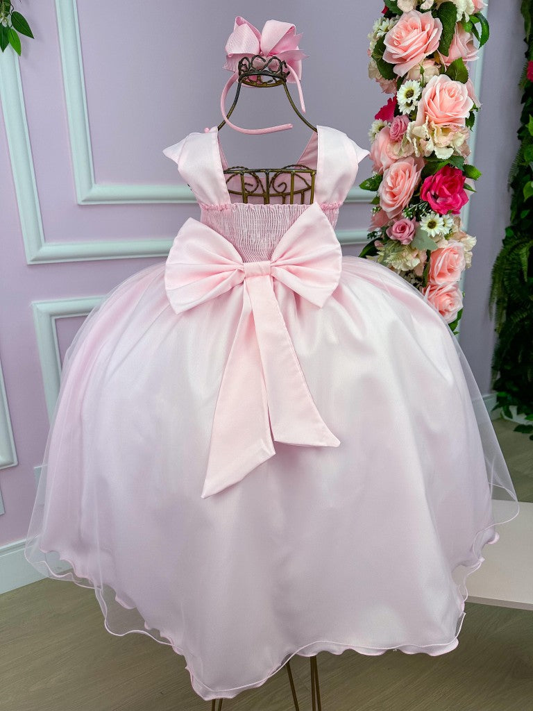 Vestido Giovanella/Giovanela Longo Valentina Rosa Bebe - Leveza e Elegância para Meninas | Bebeloo Kids