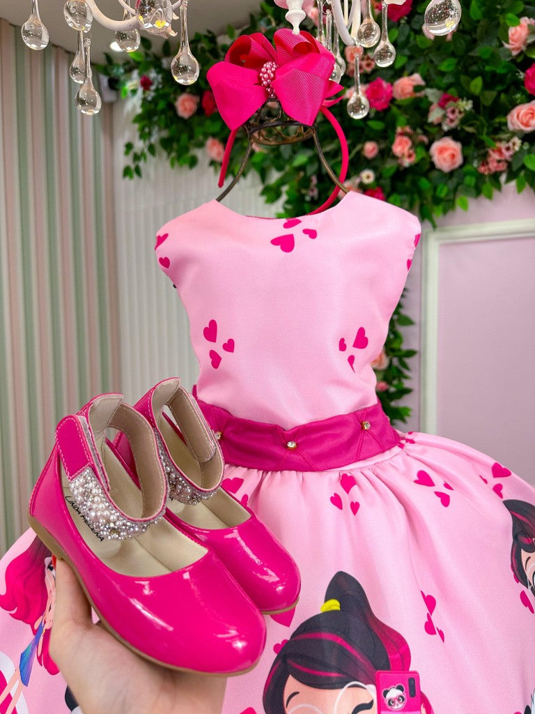 Vestido Infantil Temáticos Luxo Luluca Rosa - Leveza e Elegância para Meninas | Bebeloo Kids