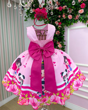Vestido Infantil Temáticos Luxo Luluca Rosa - Leveza e Elegância para Meninas | Bebeloo Kids