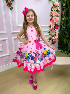 Vestido Infantil Temáticos Luxo Divertidamente Rosa - Leveza e Elegância para Meninas | Bebeloo Kids