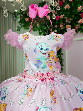 Vestido Infantil Temáticos Luxo Patrulha Canina Skye - Sky Everest - Leveza e Elegância para Meninas | Bebeloo Kids