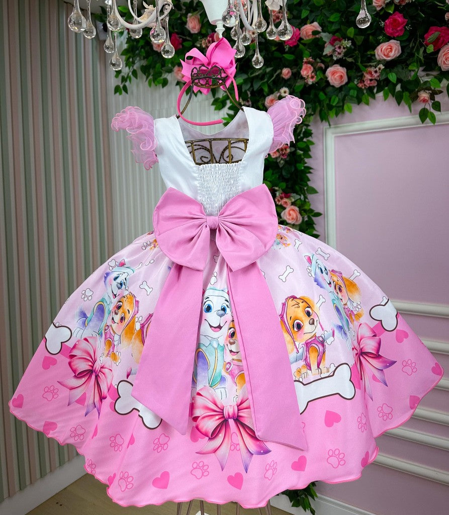 Vestido Infantil Temáticos Luxo Patrulha Canina Skye - Sky Everest - Leveza e Elegância para Meninas | Bebeloo Kids