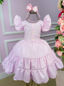 Vestido Junino Banana Club Modinha Rosa Bebe - Leveza e Elegância para Meninas | Bebeloo Kids