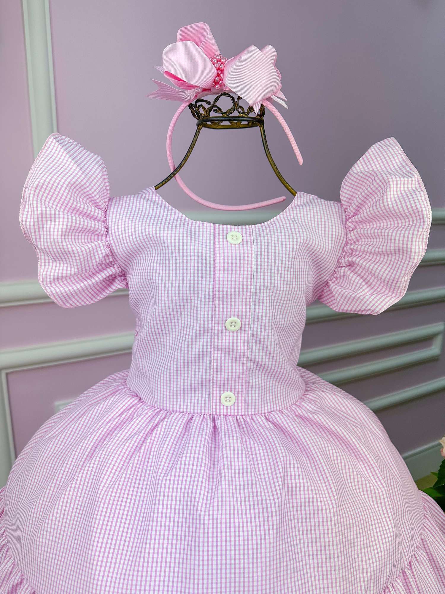 Vestido Junino Banana Club Modinha Rosa Bebe - Leveza e Elegância para Meninas | Bebeloo Kids