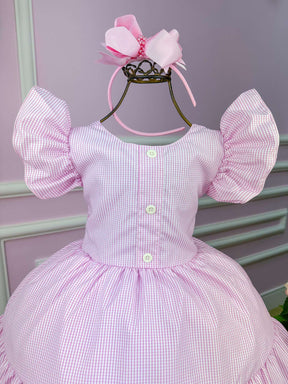 Vestido Junino Banana Club Modinha Rosa Bebe - Leveza e Elegância para Meninas | Bebeloo Kids