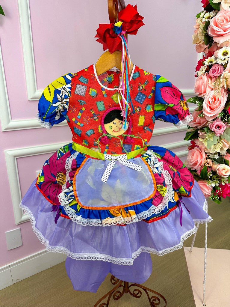 Vestido Junino Boneca Catarina - Leveza e Elegância para Meninas | Bebeloo Kids
