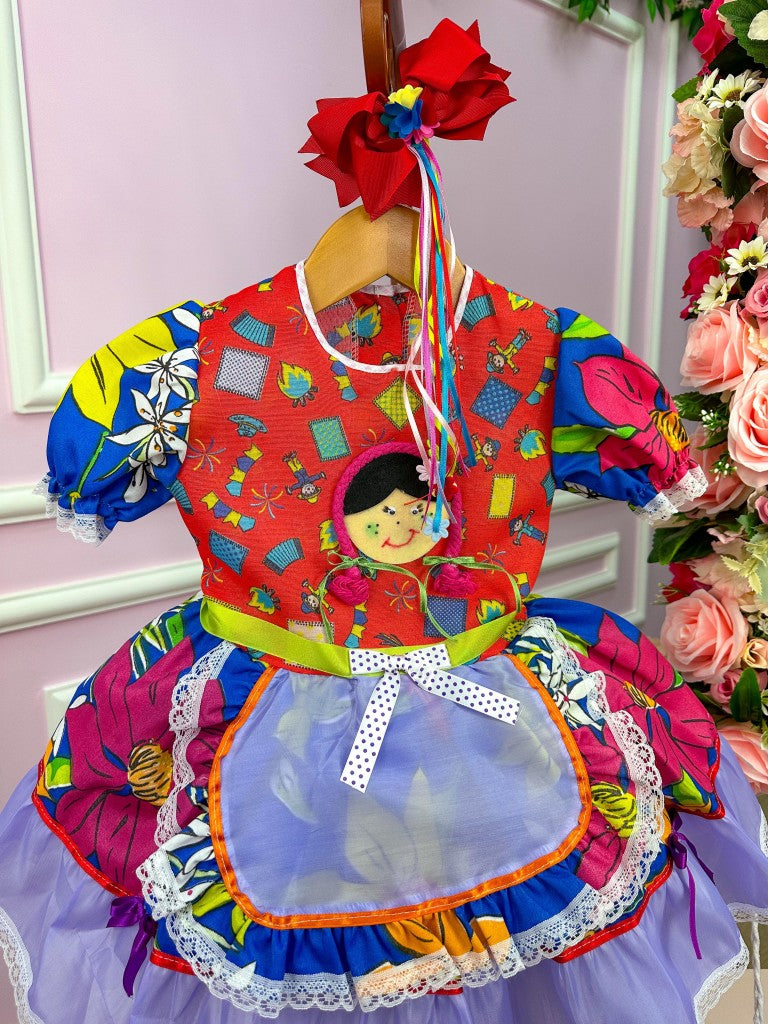 Vestido Junino Boneca Catarina - Leveza e Elegância para Meninas | Bebeloo Kids