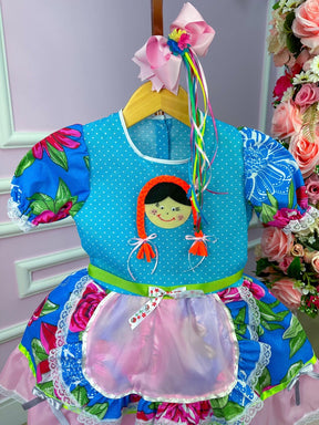 Vestido Junino Boneca Daniela - Leveza e Elegância para Meninas | Bebeloo Kids