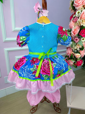 Vestido Junino Boneca Daniela - Leveza e Elegância para Meninas | Bebeloo Kids
