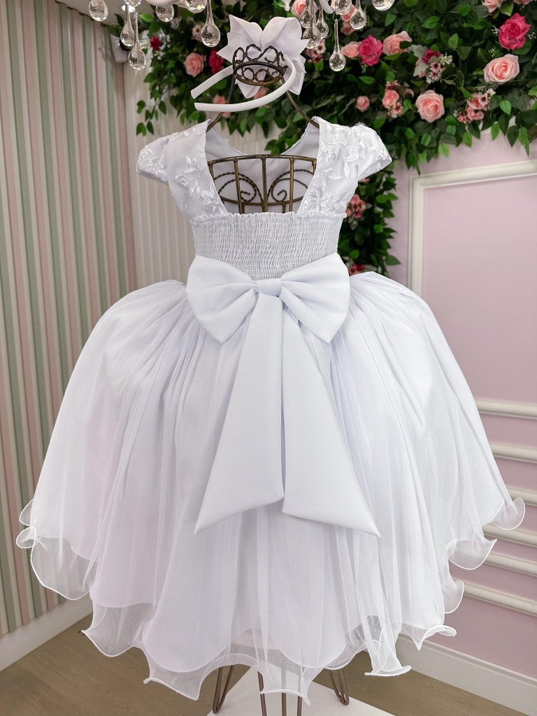 Vestido Juvenil - Midi Vila Lele Sabrina Branco (VESTJMDSBRNCO)