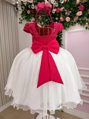 Vestido Juvenil - Midi Vila Lele Sabrina Pink e Off - Leveza e Elegância para Meninas | Bebeloo Kids