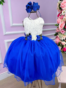 Vestido Juvenil Vila Lele Ivete Peito Off e Saia Azul Royal - Leveza e Elegância para Meninas | Bebeloo Kids