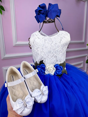Vestido Juvenil Vila Lele Ivete Peito Off e Saia Azul Royal - Leveza e Elegância para Meninas | Bebeloo Kids