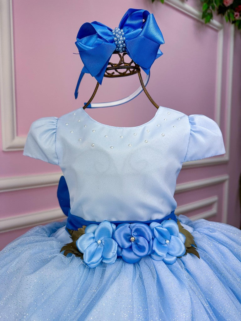 Vestido Juvenil Vila Lele Luiza Azul Bebe - Leveza e Elegância para Meninas | Bebeloo Kids