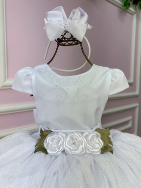 Vestido Juvenil Vila Lele Luiza Branco - Leveza e Elegância para Meninas | Bebeloo Kids