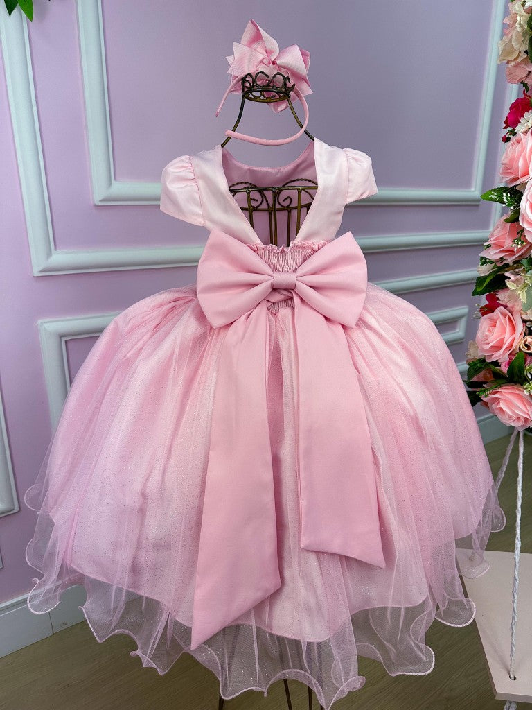 Vestido Juvenil Vila Lele Luiza Rosa Bebe - Leveza e Elegância para Meninas | Bebeloo Kids