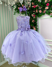 Vestido Juvenil Vila Lele Regata Flores Lilas - Leveza e Elegância para Meninas | Bebeloo Kids