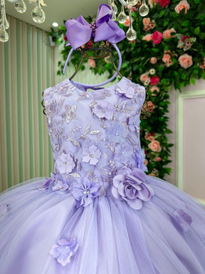 Vestido Juvenil Vila Lele Regata Flores Lilas - Leveza e Elegância para Meninas | Bebeloo Kids