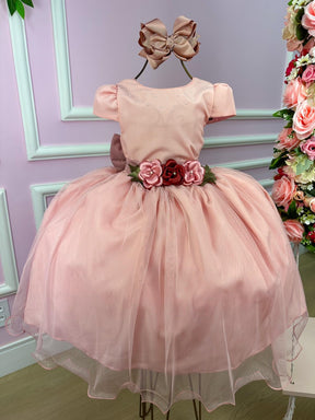 Vestido Juvenil Vila Lele Luiza Rose - Leveza e Elegância para Meninas | Bebeloo Kids