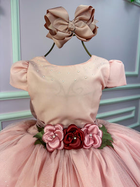 Vestido Juvenil Vila Lele Luiza Rose - Leveza e Elegância para Meninas | Bebeloo Kids