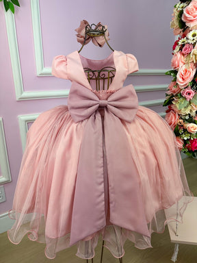 Vestido Juvenil Vila Lele Luiza Rose - Leveza e Elegância para Meninas | Bebeloo Kids