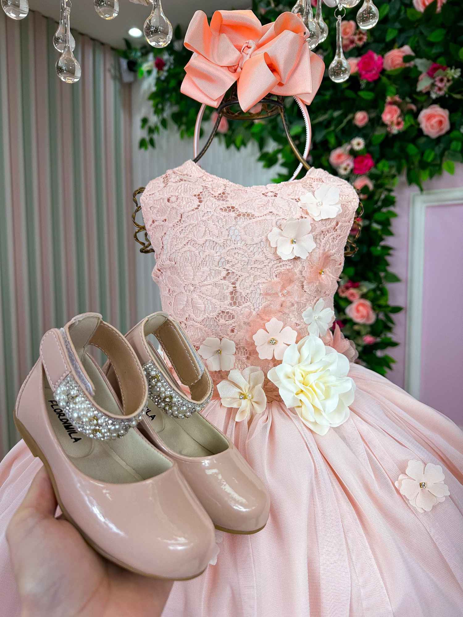 Vestido Juvenil Vila Lele Regata Flores Pessego - Leveza e Elegância para Meninas | Bebeloo Kids