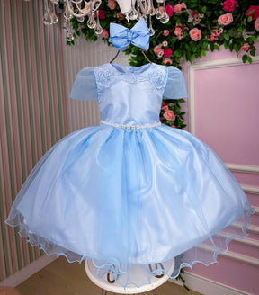 Vestido Marie Azul Bebe Carina - Leveza e Elegância para Meninas | Bebeloo Kids