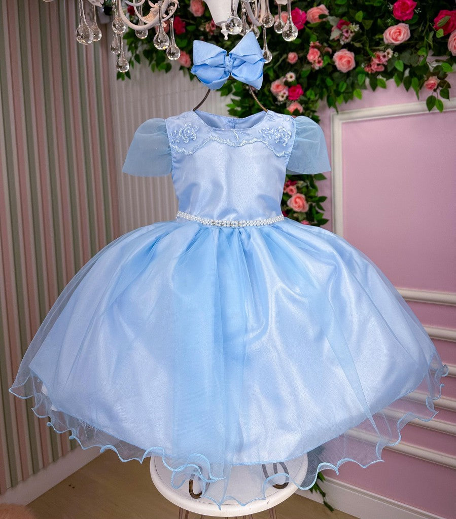 Vestido Marie Azul Bebe Carina - Leveza e Elegância para Meninas | Bebeloo Kids