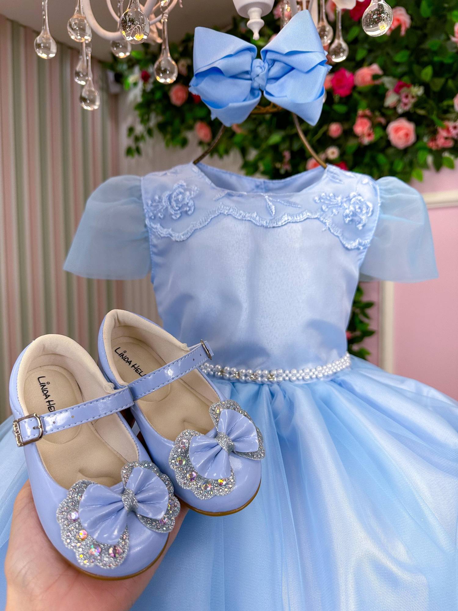 Vestido Marie Azul Bebe Carina - Leveza e Elegância para Meninas | Bebeloo Kids