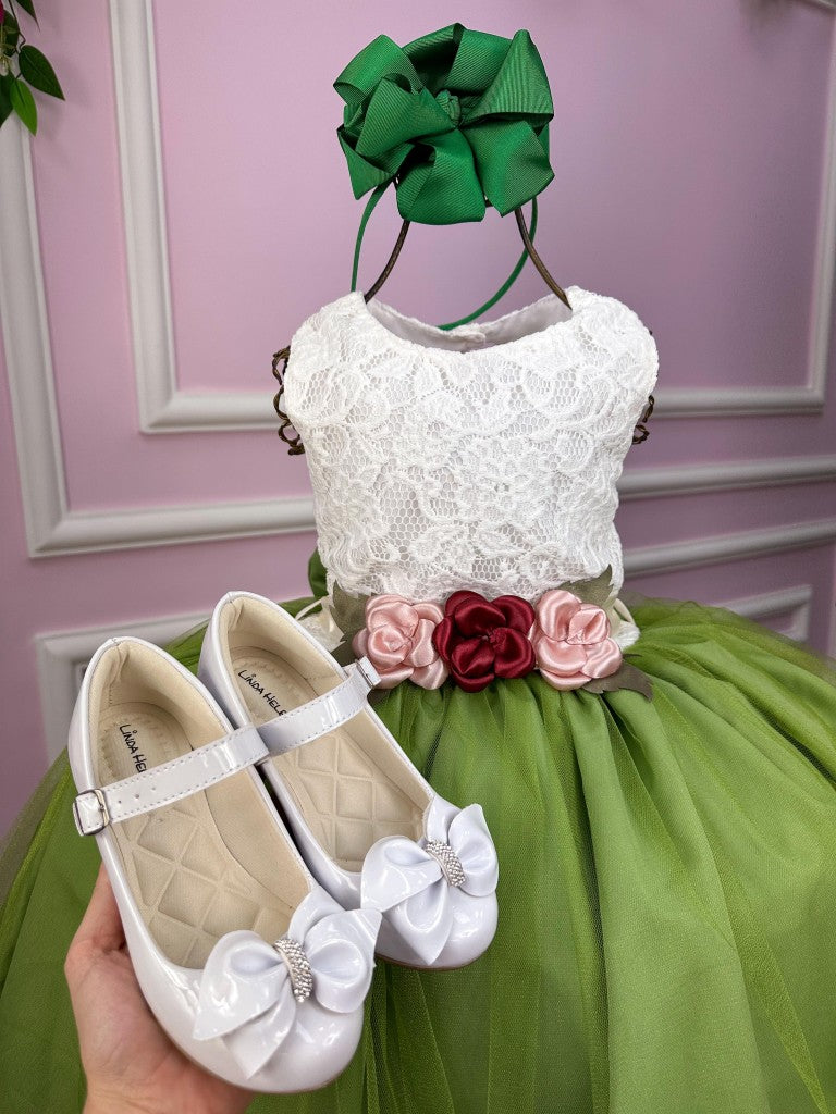 Vestido Juvenil Vila Lele Ivete Peito Off e Saia Verde - Leveza e Elegância para Meninas | Bebeloo Kids